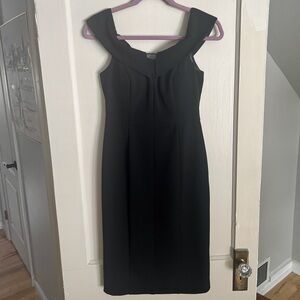 Vince Camuto Off Shoulder Black Evening Dress